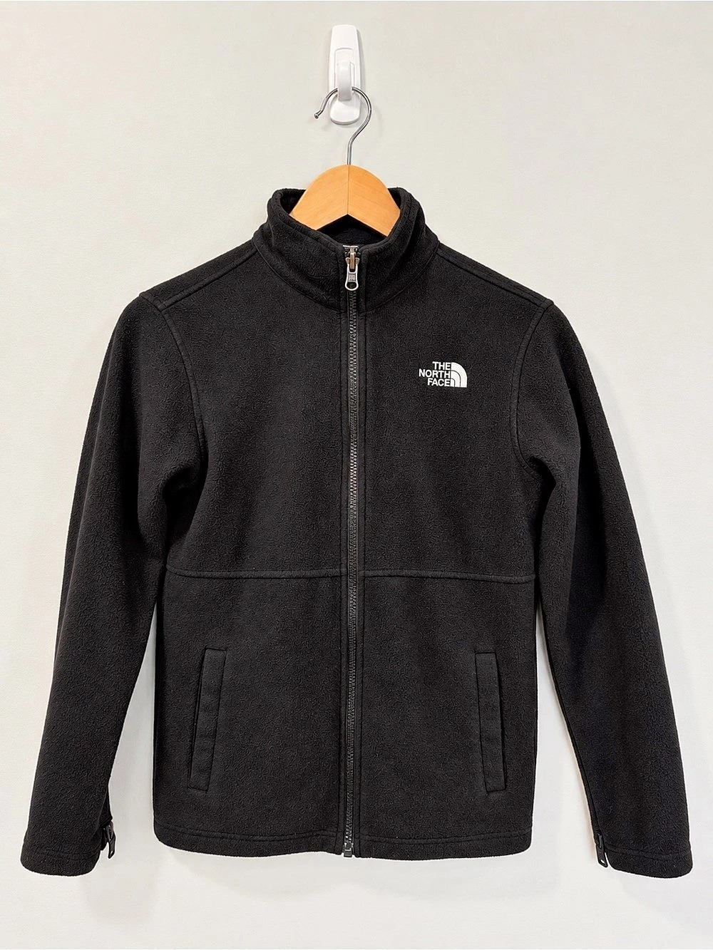 The North Face Youth Black Full Zip Fleece Jacket L 14/16